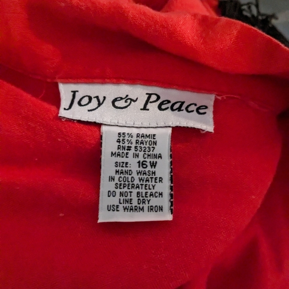 red fringe embroidered pants outfit geometric design button up shirt - Picture 2 of 11